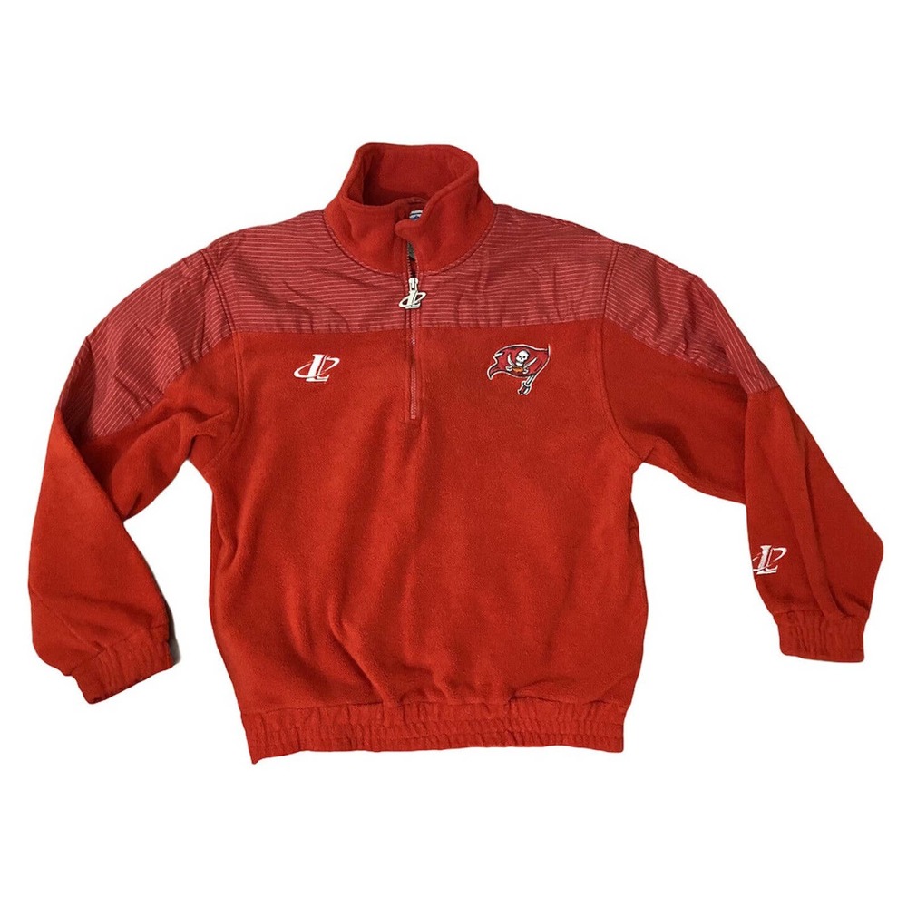 Tampa Bay Buccaneers Red Fleece Jacket M Vintage NFL Pro Line Logo Athletic